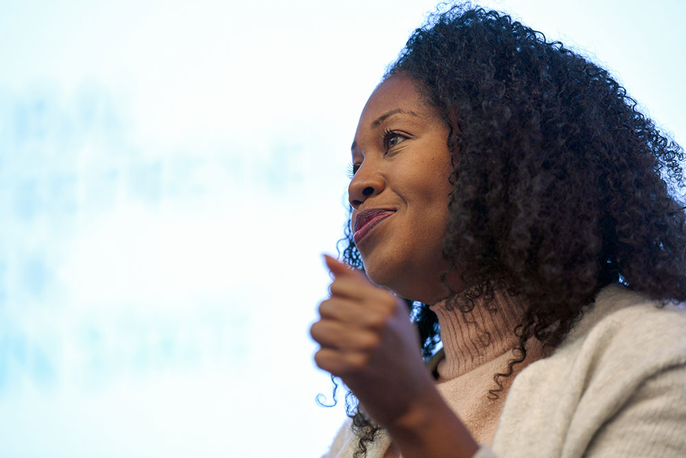 Speaker at an event