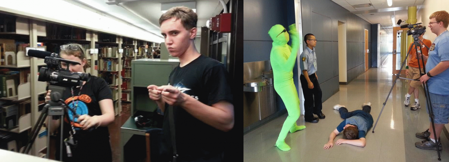 Two scenes from 2013 film camp