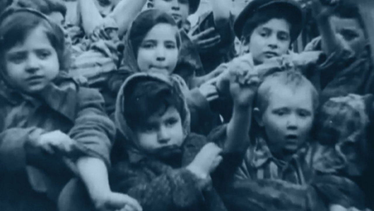 Children liberated at Auschwitz