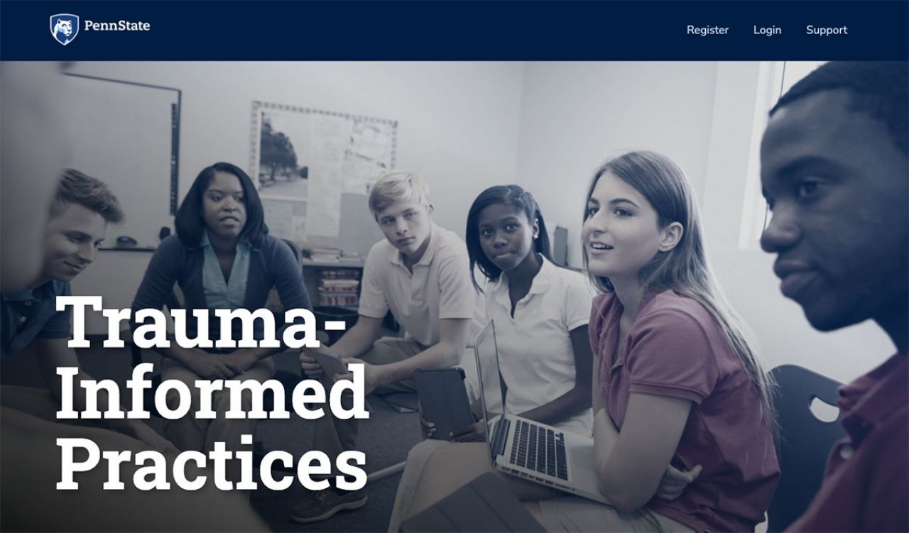 Screenshot of the Trauma-Informed Practices online education module