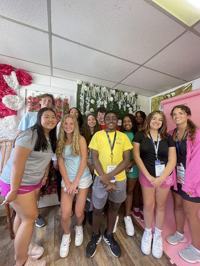 Group shot of students participating in camp.