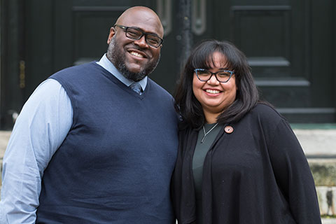 Staff photograph of the two-person Office of Diversity and Inclusion team