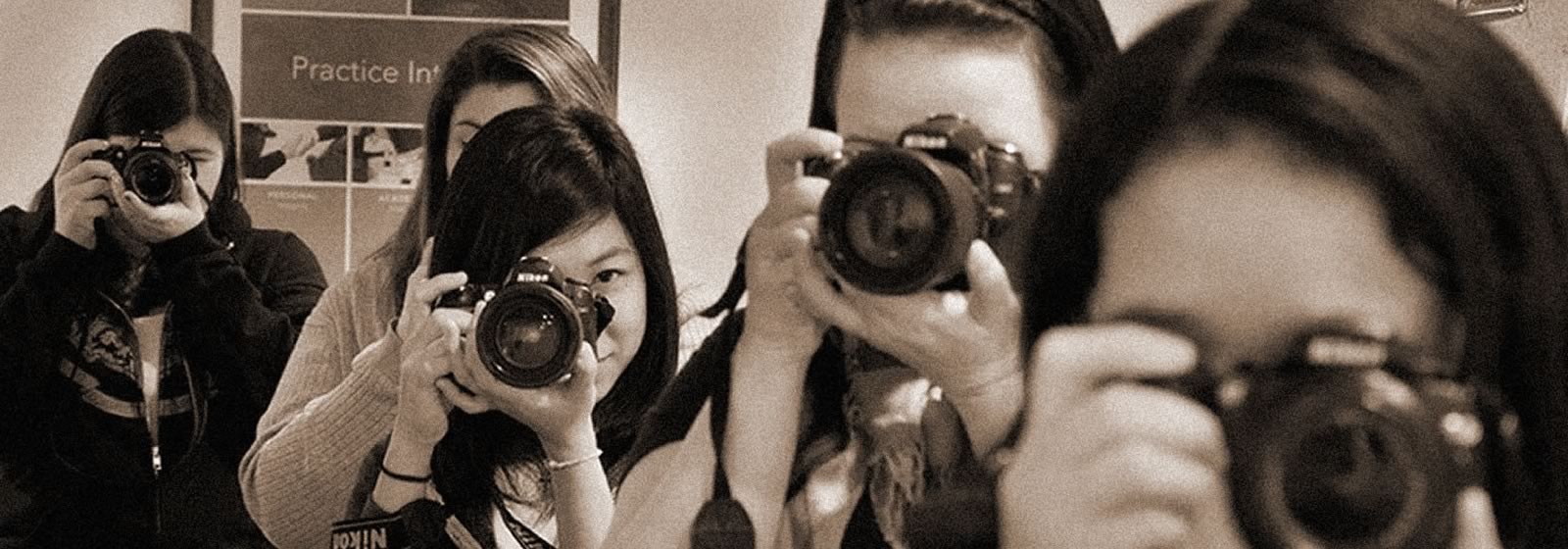 Group of Students with Cameras