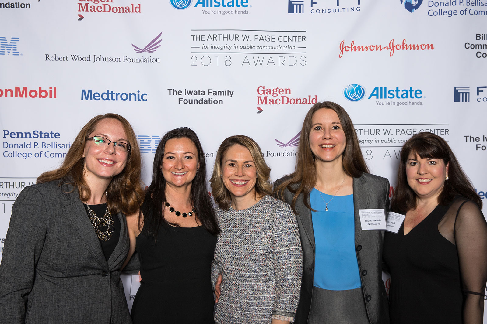 Some of the Page Center scholars (left to right) Diana Sisson, Melissa Dodd, Kati Berg, Lucinda Austin and Marlene Neill.