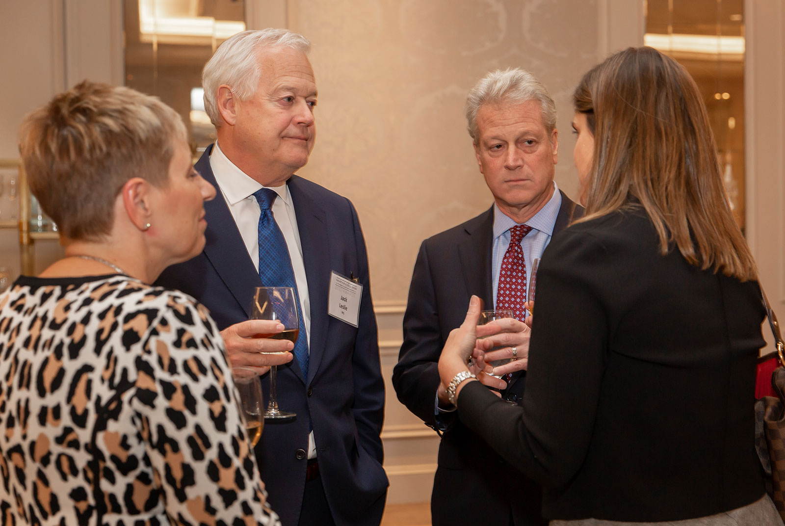 Page Center Awards guests network during the cocktail hour. 