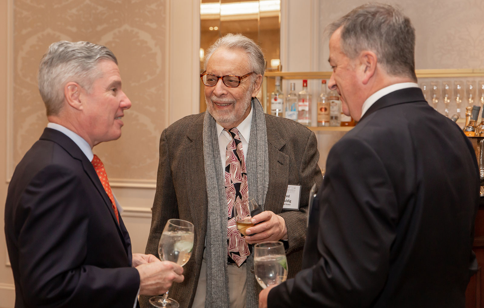 Page Center Awards guests network during the cocktail hour.