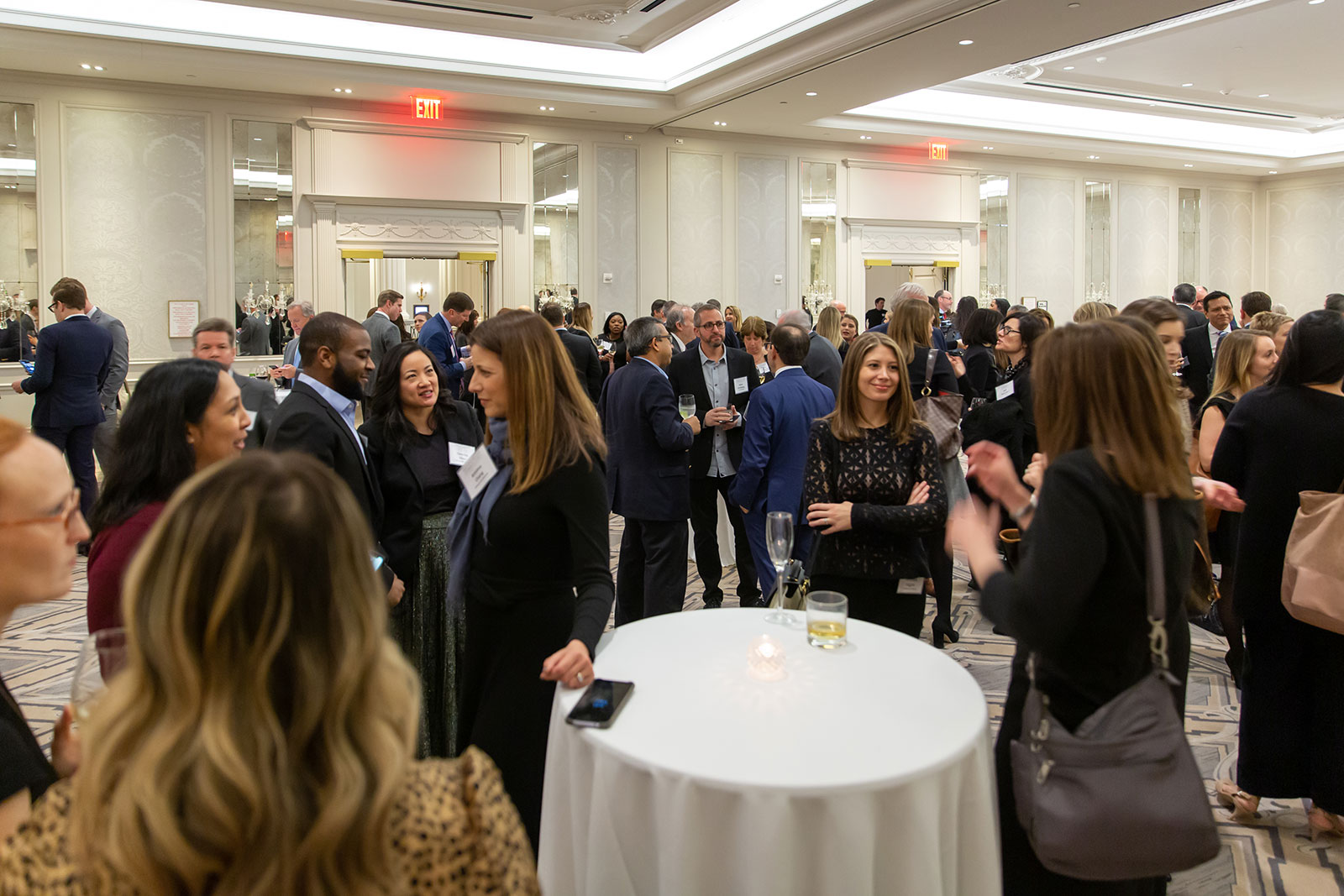  The cocktail hour at the 2020 Arthur W. Page Center Awards.